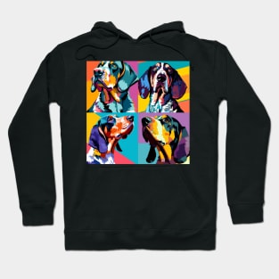 Bluetick Coonhound Pop Art - Dog Lover Gifts Hoodie